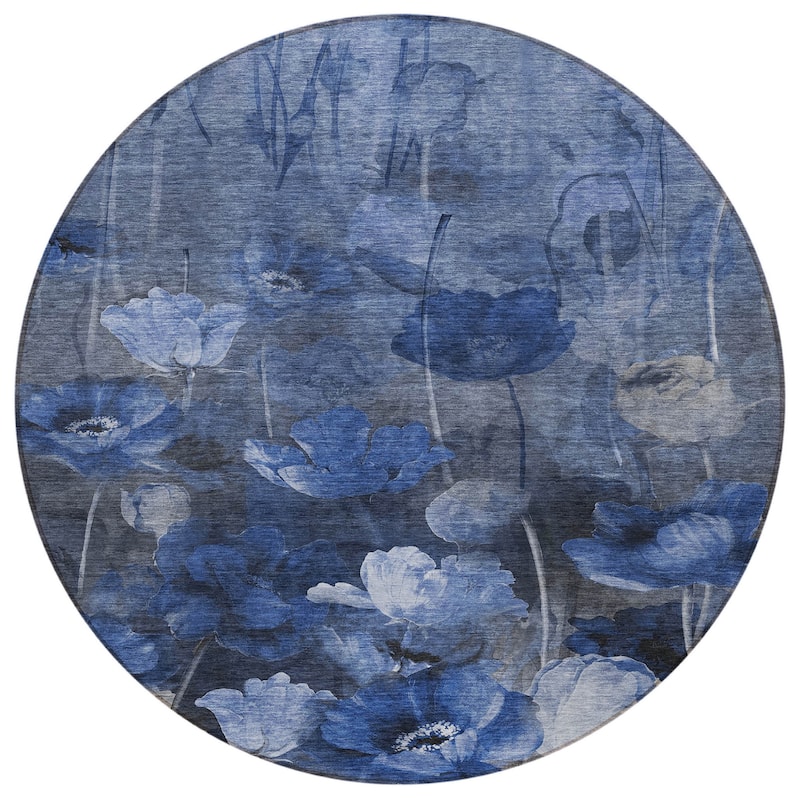 HomeRoots Floral Transitional Rectangle Outdoor Rug