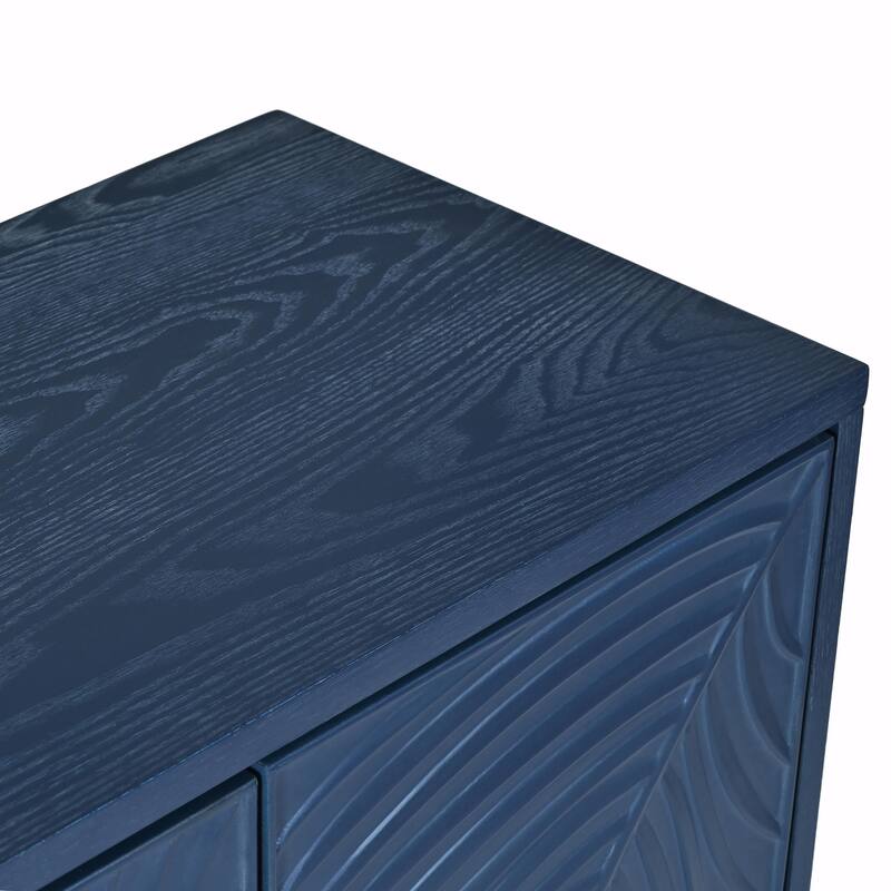 Unique Texture Four-Door Sideboard, Multi-Functional Storage Cabinet