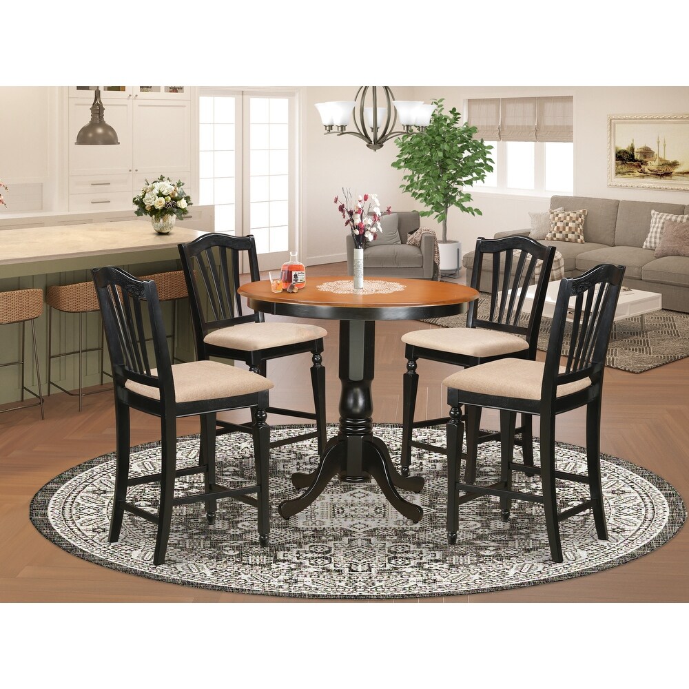 Bar Set with Black Marble Effect Bar Table with 4 Stools Set Home Bar Set Kitchen Counter Set for Breakfast Modern High Dining Table with 4 Chairs 