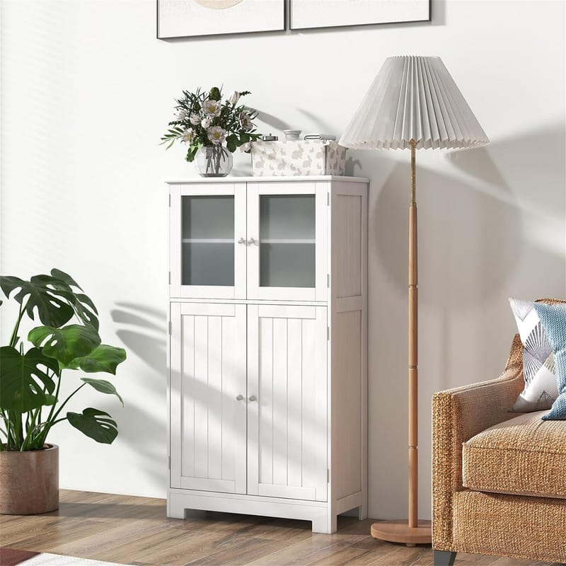 Bathroom Floor Cabinet - White