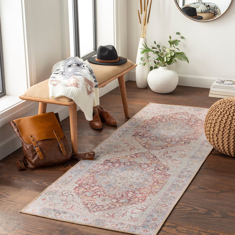 Artistic Weavers Niloufar Traditional Medallion Printed Machine Washable Area Rug