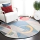 preview thumbnail 8 of 51, SAFAVIEH Rodeo Drive Necibe Hand-tufted Wool Retro Area Rug 5'9" x 5'9" Round - Blue/Multi