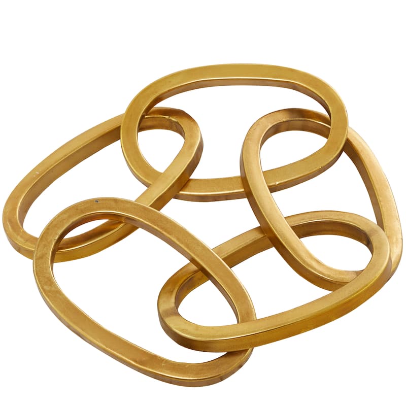 CosmoLiving by Cosmopolitan Artistic Metal Chain Sculpture - Gold or Black