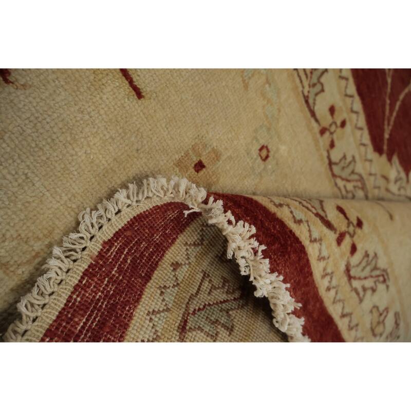 Hand Knotted Oriental 100% Wool Carpet Traditional Floral Oranges & Rust Peshawar Area Rug - 18' 2'' X 11' 8''