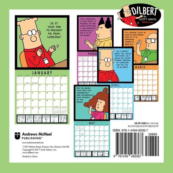 Shop 2018 Dilbert Mini Wall Calendar Cartoons Comics By Andrews