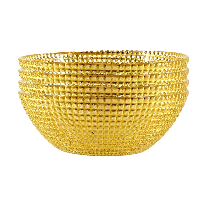 5 Inch Glass Bowls with Captivating Beaded Pattern Perfect for Both Casual and Formal Occasions