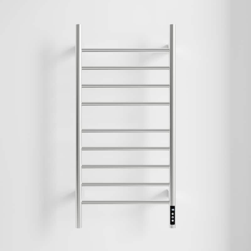 Wall Mounted Heated Towel Rack for Bathroom - Brushed
