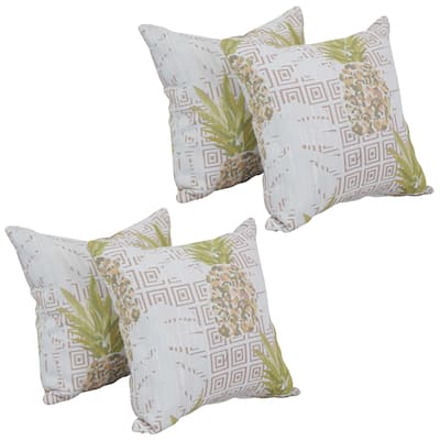 Blazing Needles 17-inch Square Throw Pillows (Set of 4)