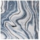 preview thumbnail 27 of 98, SAFAVIEH Craft Clytie Modern Abstract Marble Pattern Rug 5'3" Square - Blue/Grey - Square