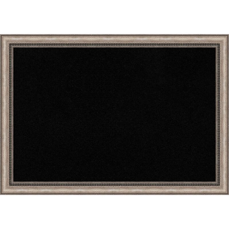 Lyla Ornate Silver Framed Black Corkboard Bulletin Board