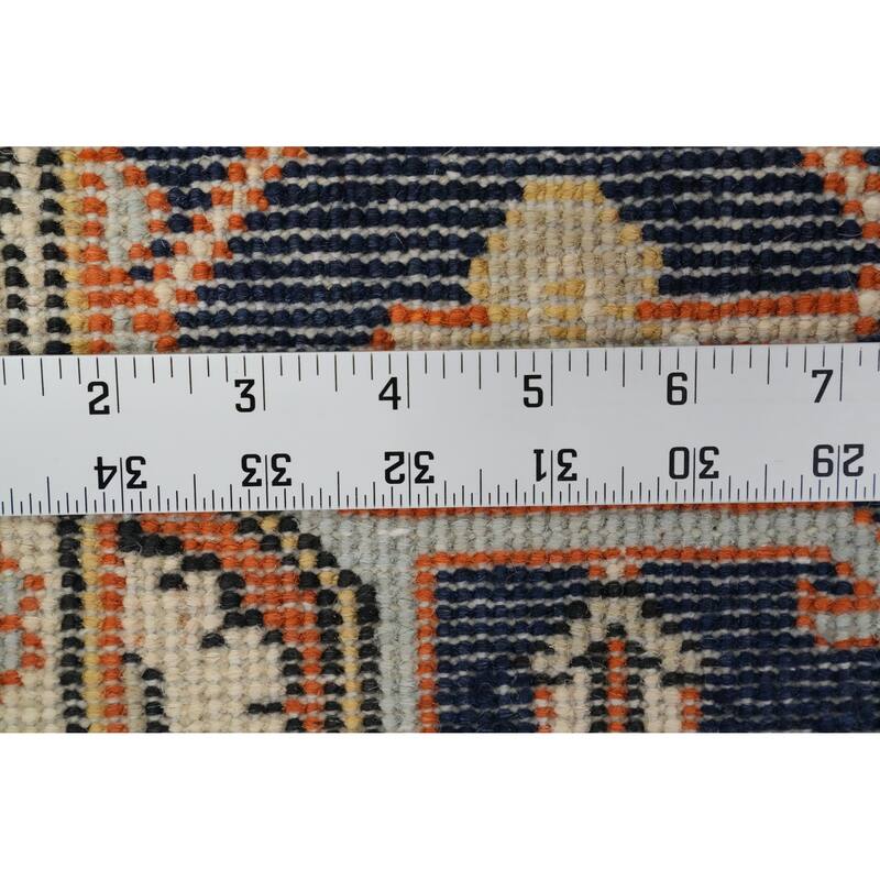 Hand Knotted Oriental 100% Wool Carpet Traditional Medallion Beige & Ivories Heriz (serapi) Area Rug - 8' 4'' X 6' 0''