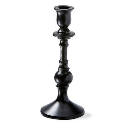 Westport Black Cast Aluminum Taper Candle Holder Small, 3.5L x 3.5W x 9.0H inches