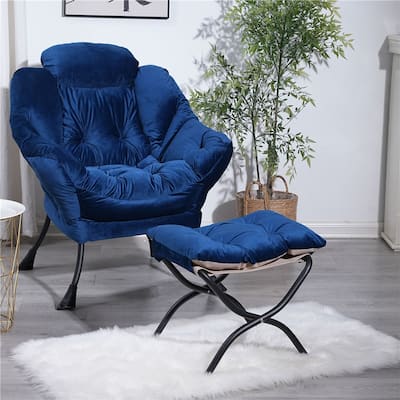 Modern Steel Frame Leisure Sofa Chair with Armrests and A Side Pocket