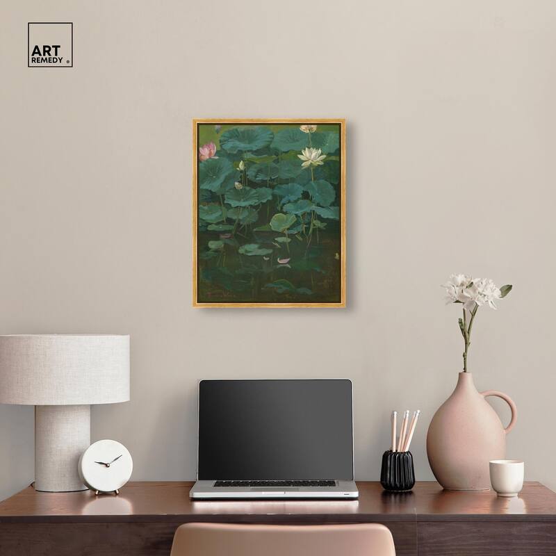 Theodore Wores Lotus Canvas by Art Remedy