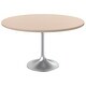 preview thumbnail 18 of 29, Verve 48" Modern Round Solid Wood Top Dining Table with Brushed Chrome Steel Pedestal Base for Kitchen & Dining Room
