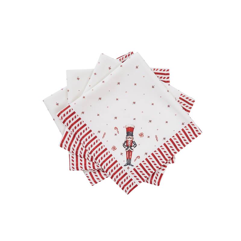 Avanti Nutcracker Candy Set of 4 Napkins