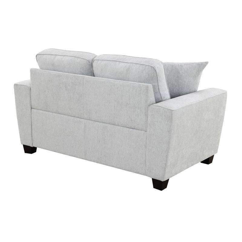Ashbury 64" Loveseat with 2 Pillows, Soft Fray Chenille