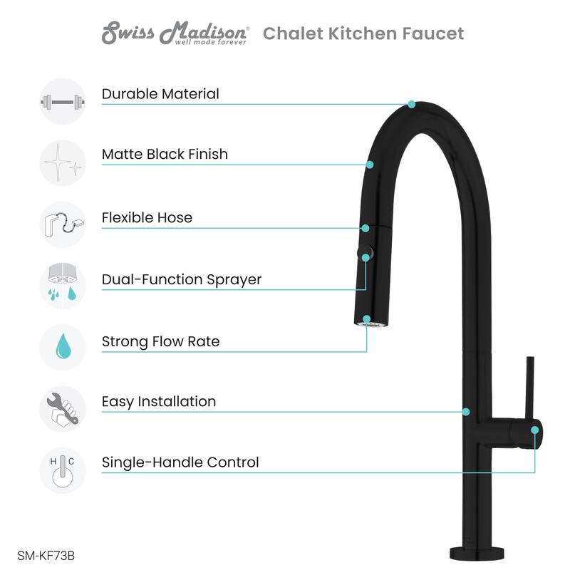 Chalet Single Handle, Pull-Down Kitchen Faucet