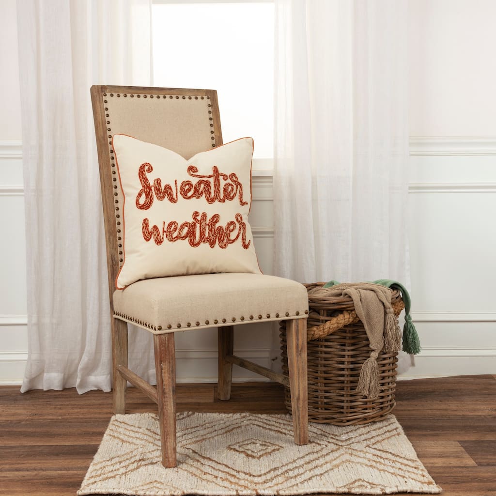 Rizzy Home Sweather Weather Throw Pillow