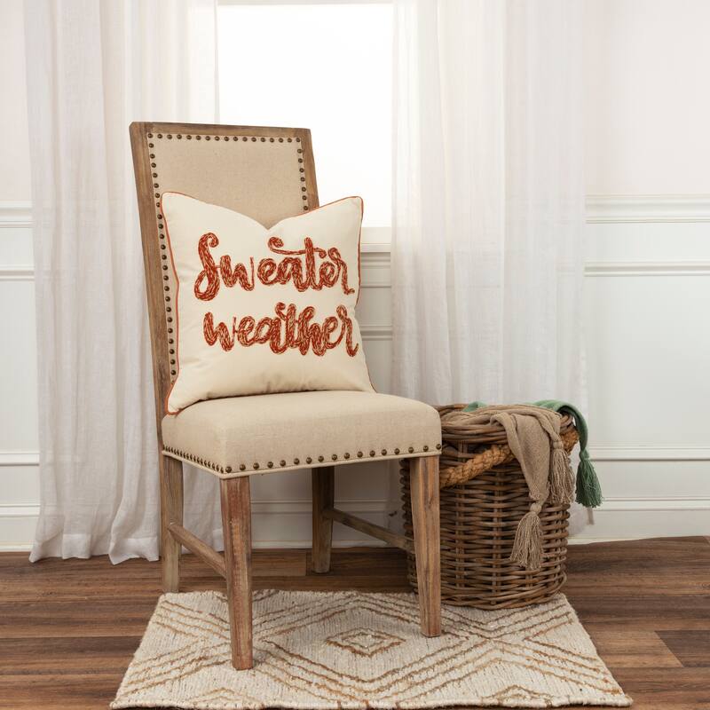 Rizzy Home Sweather Weather Throw Pillow