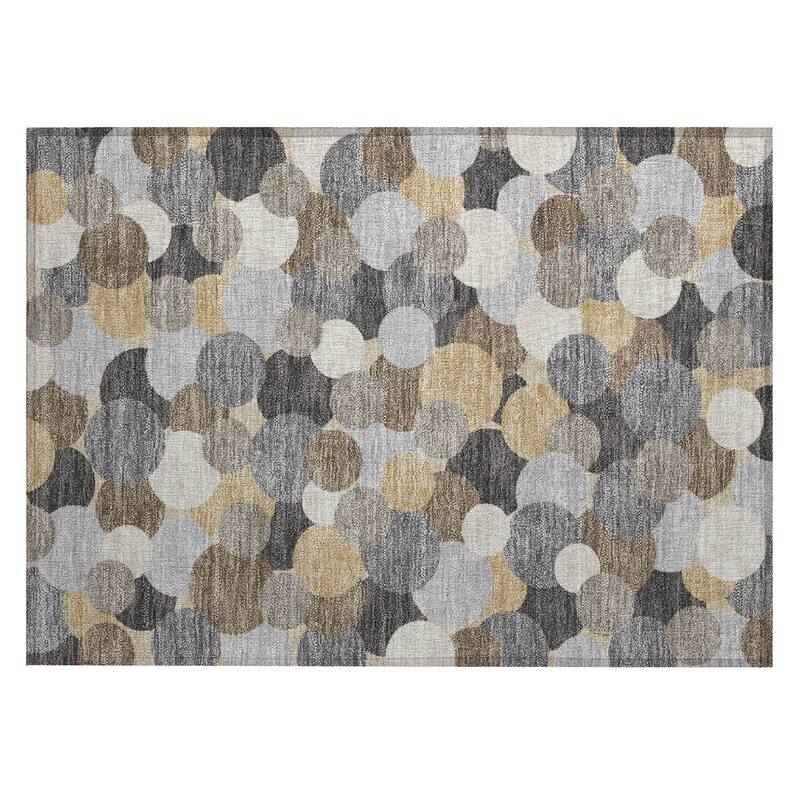 Machine Washable Indoor/ Outdoor Mucho Bubbles Chantille Rug