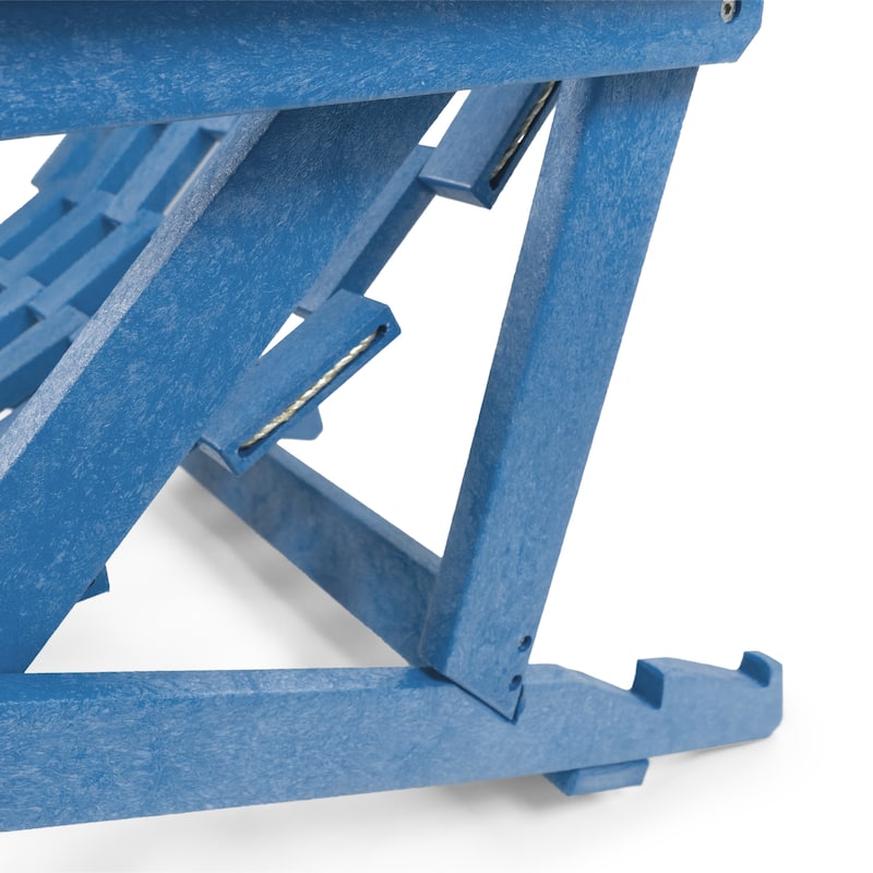 Aspen Fully Assembled All-Weather HDPE Outdoor Folding Lounge Chair with Removable Cushion