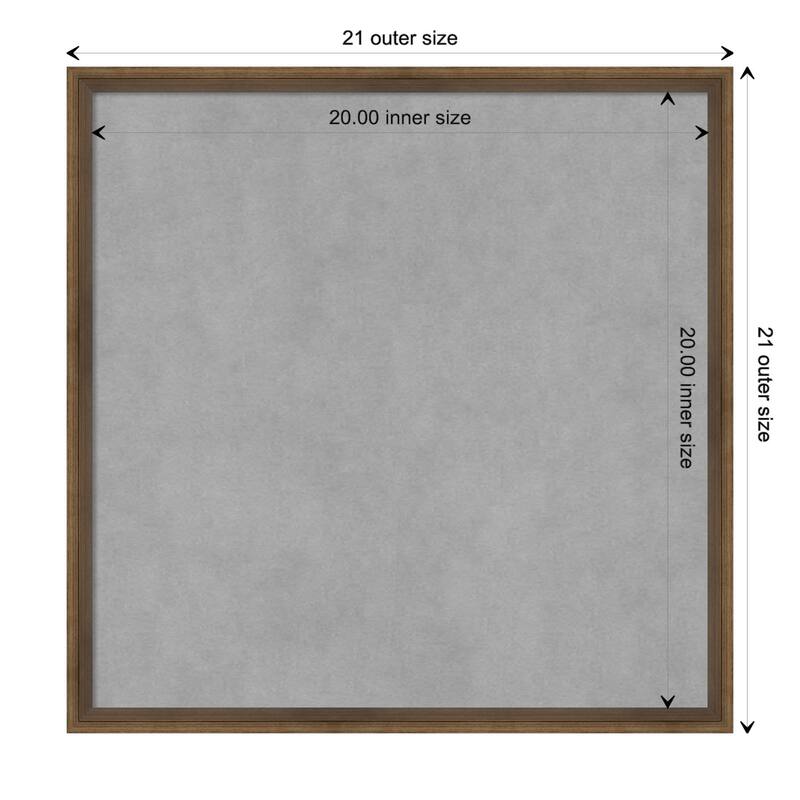 Amanti Art Lucie Light Bronze Framed Magnetic Board - Board Size 20x20
