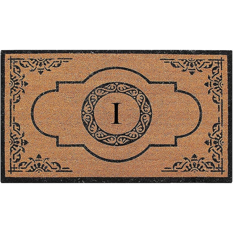 A1HC Abrilina Hand Crafted Heavy Duty Outdoor Monogram Doormat 36"X72" - I