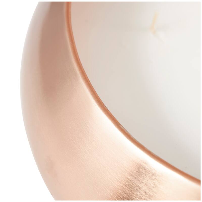 Copper Metal Tropical Breeze Scented Wide Wick Candle with White Wax