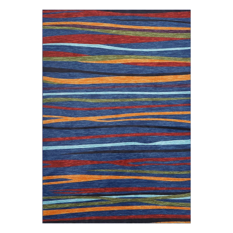 Garvee Modern Abstract Area Rug Colorful Throw Carpet
