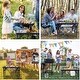 preview thumbnail 10 of 15, Folding Table Adjustable Height, Portable Camping Table with Mesh Bag Lightweight, Carry Handle for Outdoor, Beach, Picnic