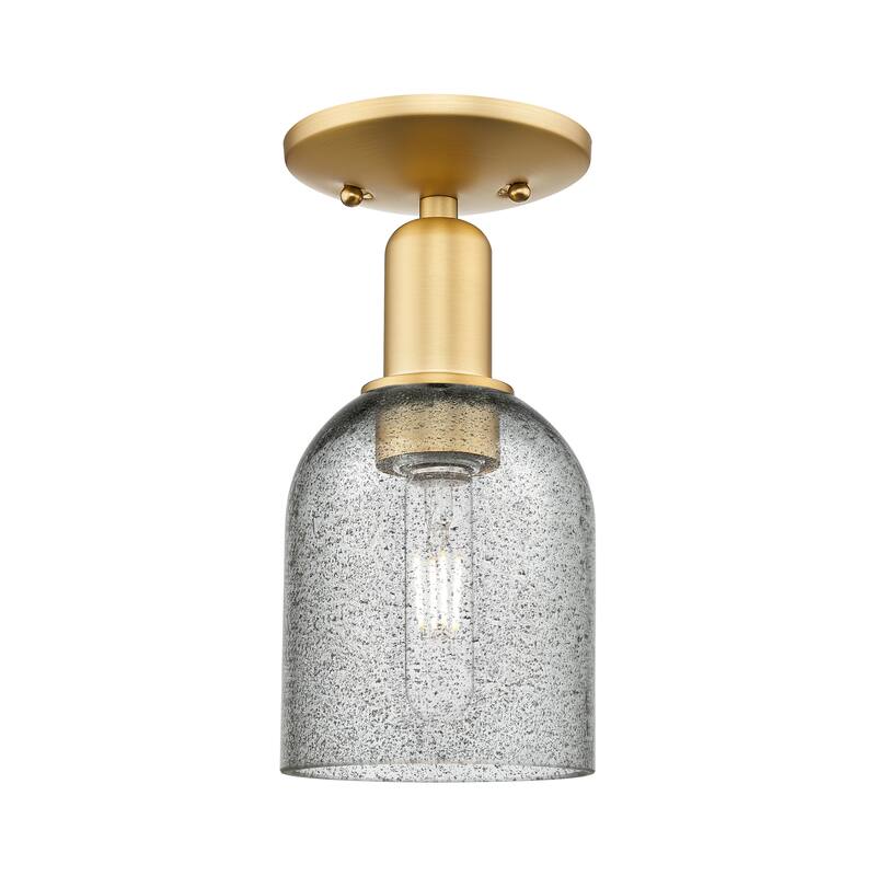 Innovations Lighting Endless Possibilities Arcadia - Caledonia - 1 Light 5" Semi-Flush Mount - Charcoal/Satin Gold