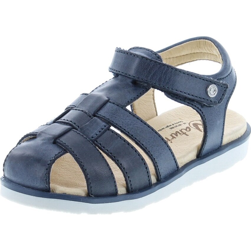 navy closed toe sandals
