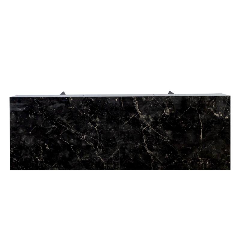 GDF Studio - Hellio Modern Computer Desk with Y-Shaped Metal Legs and Spacious Work Surface - 70.87"