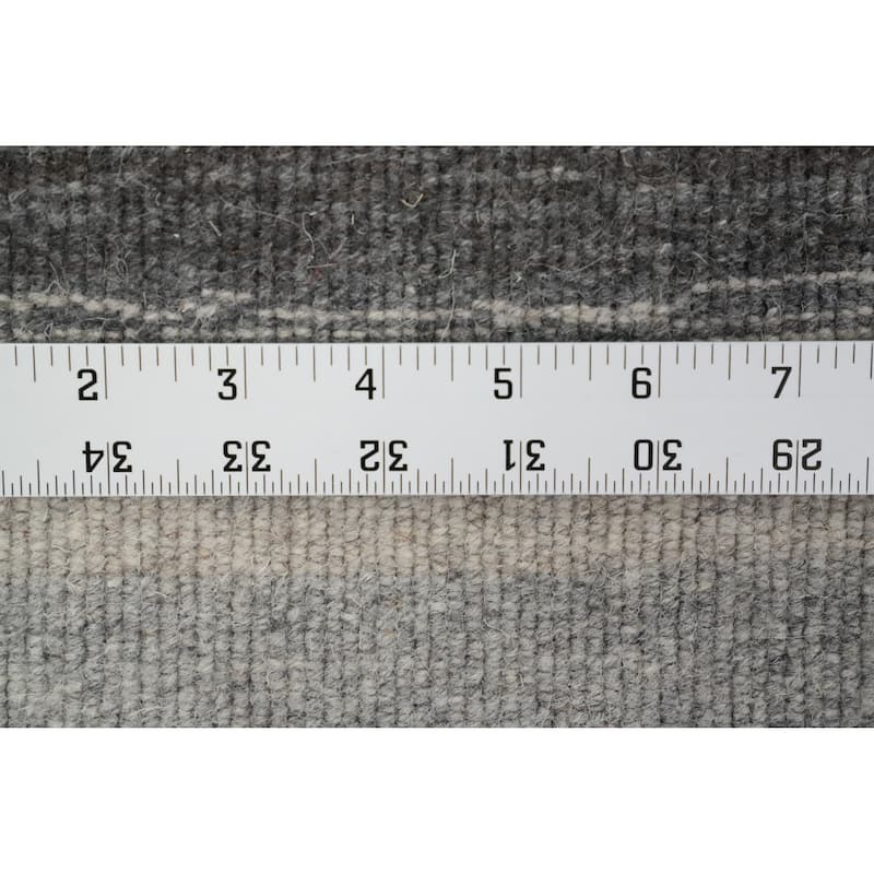 Hand Knotted Oriental 100% Wool Carpet Tribal Animal Pictorial Greys & Charcoal Gabbeh Area Rug - 4' 8'' X 3' 0''