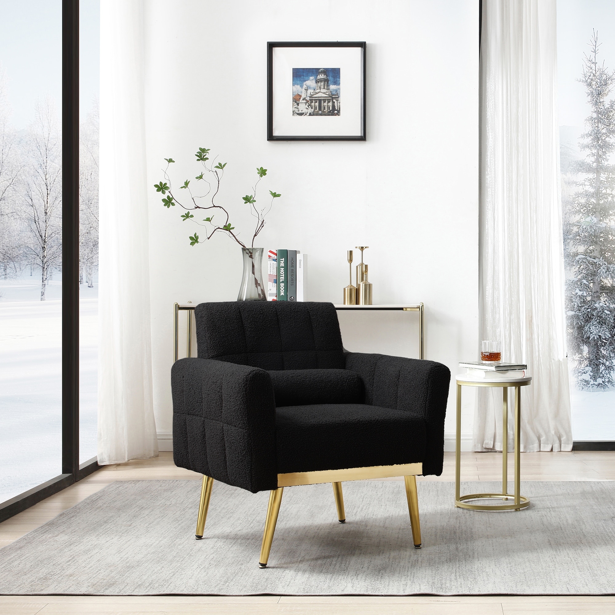 Gold accent chairs for living room clearance