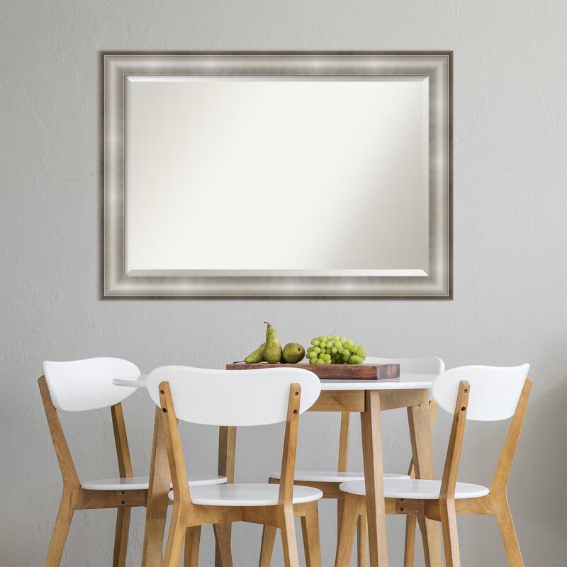 Beveled Wall Mirror - Imperial Pewter Black Frame