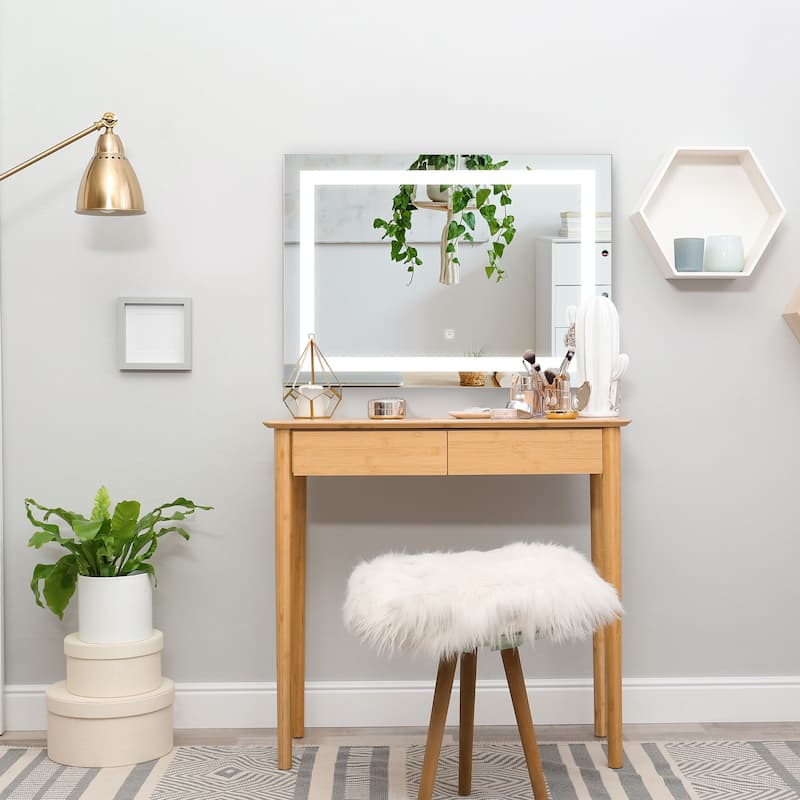 32" x 24" LED Illuminated Bathroom Mirror with Dimmable Memory Touch - Clear