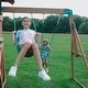 preview thumbnail 6 of 11, Backyard Discovery Lightning Ridge Cedar Wood Swing Set, Slide, Deck - 12'5" x 14'0"