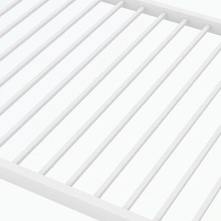 Twin Over Twin Low Bunk Bed With Ladder On End