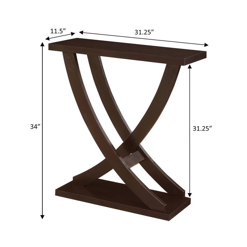 Convenience Concepts Newport Criss-Cross Console Table