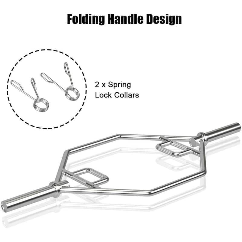 56'' Olympic Tarp Bar W/ Knurled Handles for Weight Lifting and