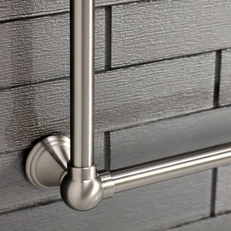 Maximilien 24 in. Wall Mount Towel Rack in Brushed Brass
