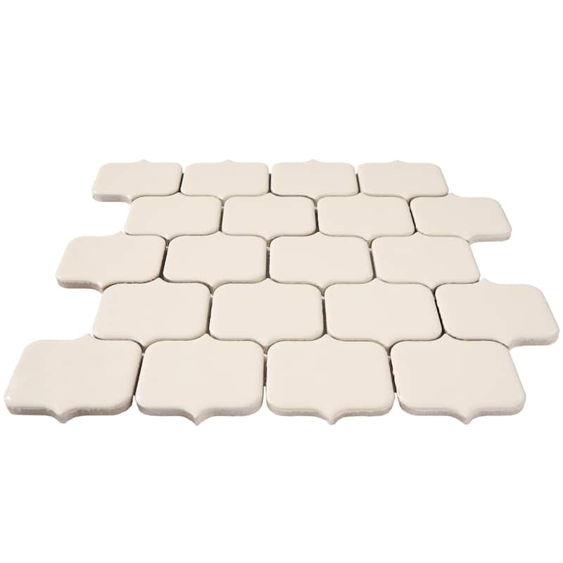Modern Arabesque Glossy Porcelain Mosaic Tile
