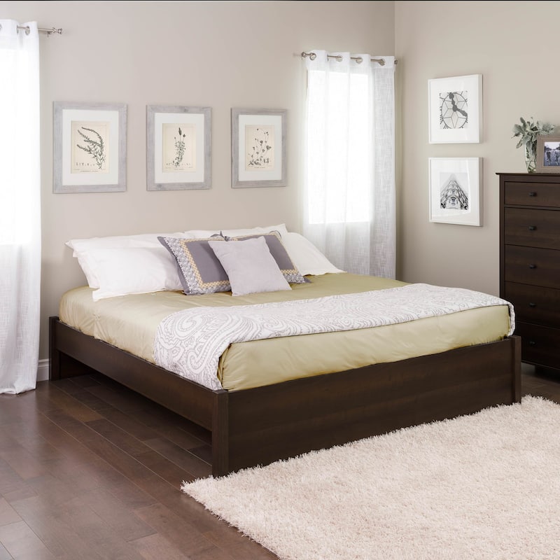 Prepac King 4-post Platform Bed with Optional Drawers