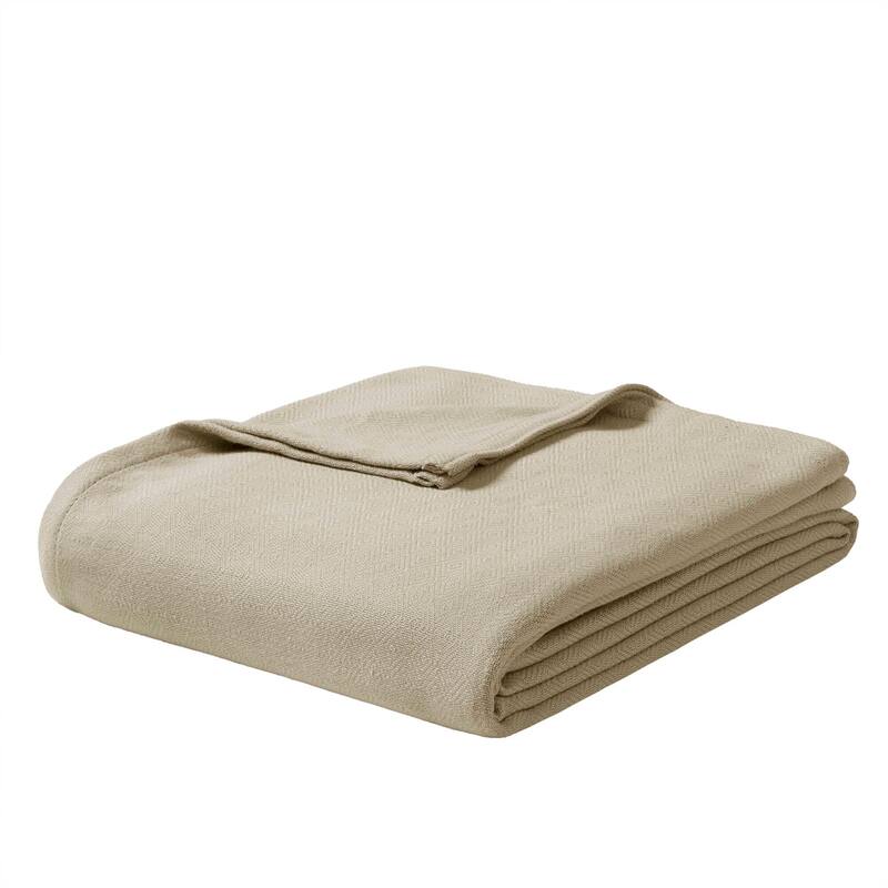 Chelsea Square Rayon from Bamboo Cooling Cotton Lightweight Blanket for Summer Spring