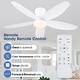preview thumbnail 3 of 16, 36"/42"/48" Low Profile Ceiling Fan with ABS Blades 3 Color LED Light for Bedroom Living Room APP and Remote Control