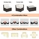 preview thumbnail 8 of 9, 7PCS Patio Rattan Furniture Set Sectional Sofa Cushioned Glass Table