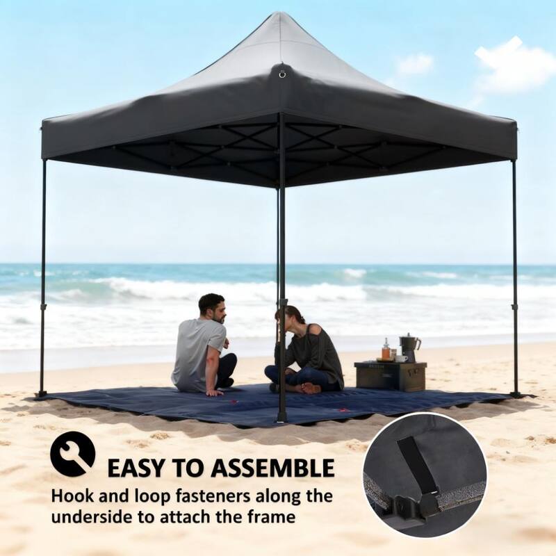 GDFStudio - Outdoor 10'x10' Easy Setup Pop Up Canopy Replacement Top with 4 Sand Bags & UPF50+ Oxford Fabric