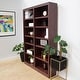 preview thumbnail 12 of 15, Concepts in Wood Double Wide Wood Bookcase, 12 Shelf, 84 inch Tall